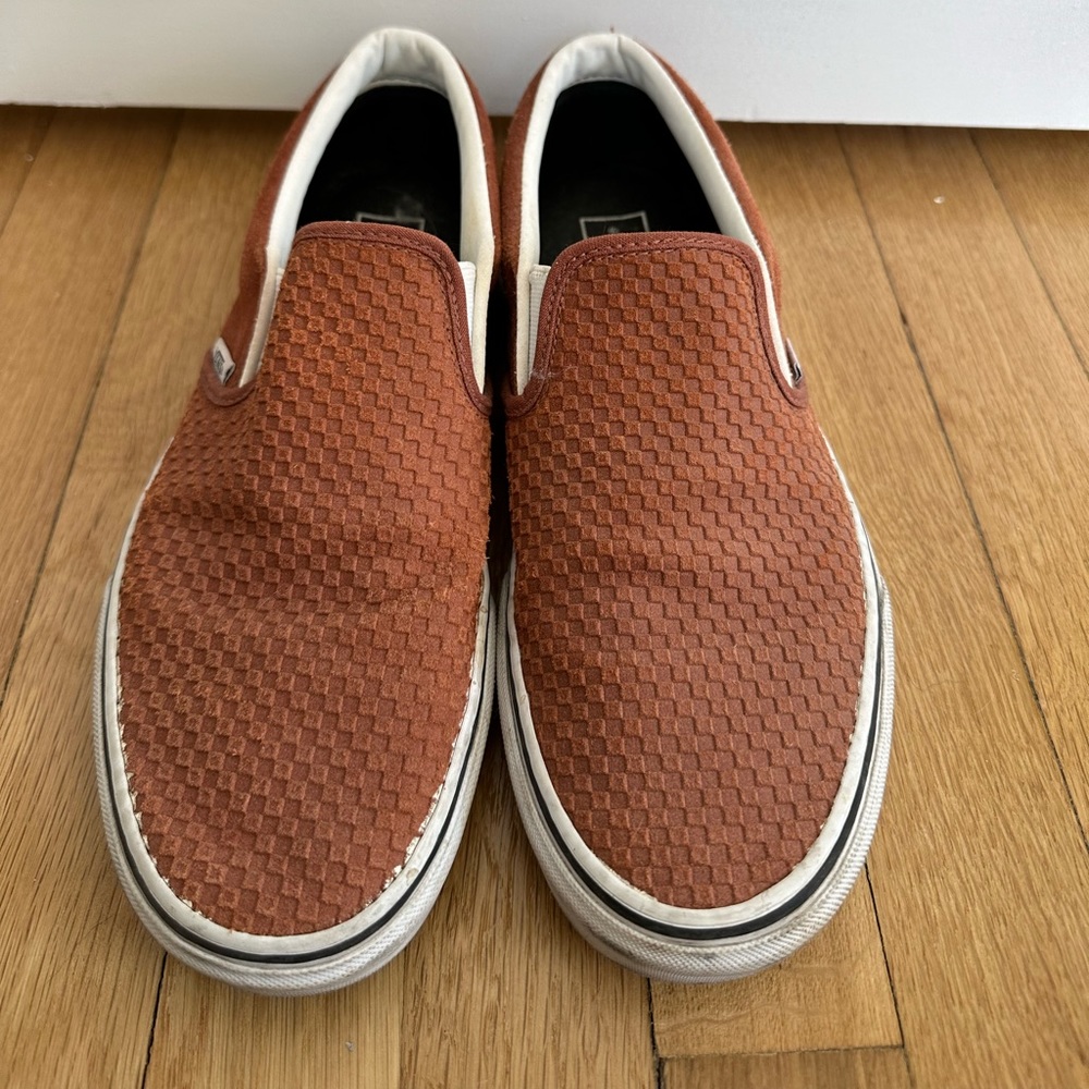Vans slip on brown checkered men’s 9.5